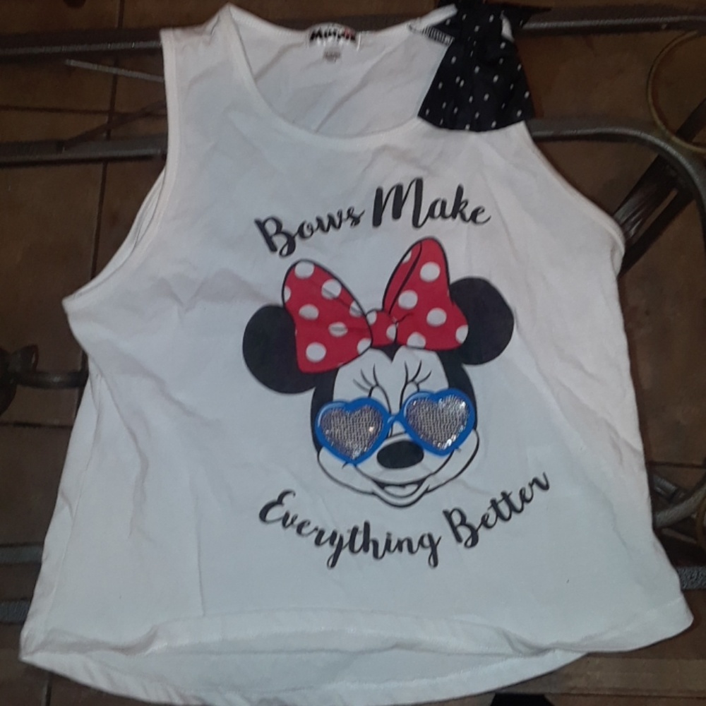 White minnie mouse tank top